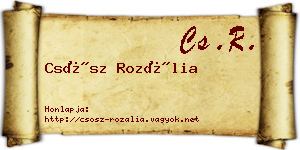 Csősz Rozália névjegykártya