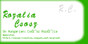 rozalia csosz business card